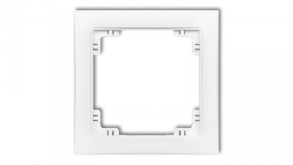 DECO Ramka uniwersalna pojedyncza z tworzywa DECO Soft, biały mat 25DRSO-1