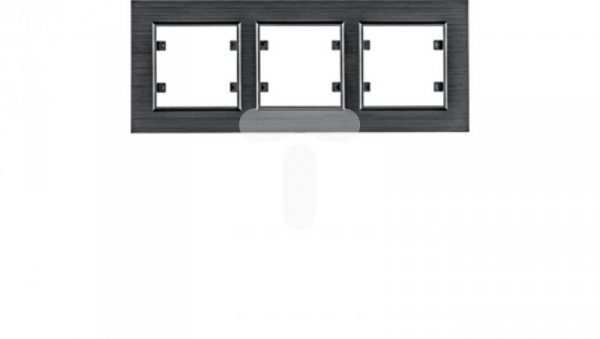 Lumina passion Ramka 3-krotna pozioma aluminium czarne WL9233