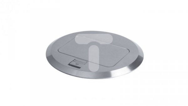 Puszka podłogowa POP-UP okrągła metalowa 1+1/2 gniazd M45 / aluminium BIURO+ 28311