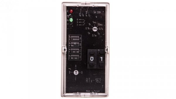 Przekaźnik czasowy 2P 5A 0,01sek-100h 220-230V AC/DC 4-funkcyjny RTX-162 220/230