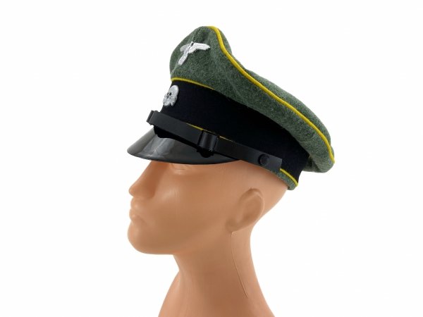 MC007 CZAPKA PODOFICERSKA SCHIRMMUTZE KAWALERIA WAFFEN-SS - SUKNO