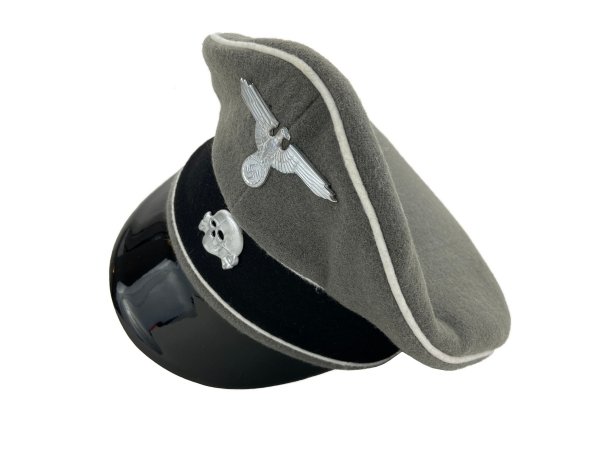  MC047  OFICERSKA CZAPKA SŁUŻBOWA WAFFEN-SS SZARA