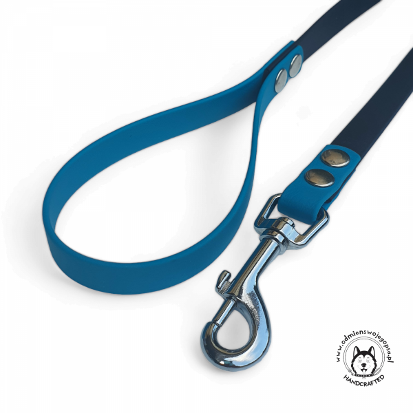 Linka dla psa CZARNO - KOLOROWA oryginalny BIOTHANE® 16 mm