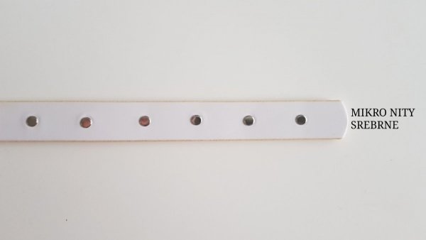 Pasek skóra 3 CM połączona z łańcuszkiem - gładki, nitowany lub oczkowany