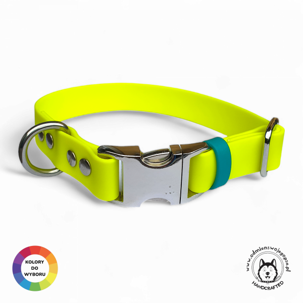 Obroża dla psa z klamrą zatrzaskową ALU-MAX® M (30 - 40 cm) oryginalny BIOTHANE® 25 mm