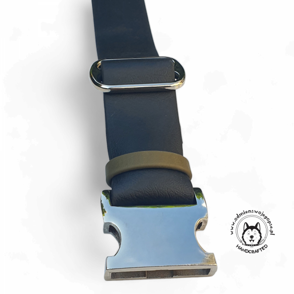Obroża dla psa z klamrą zatrzaskową ALU-MAX® XL (45 - 60 cm) oryginalny BIOTHANE® 38 mm