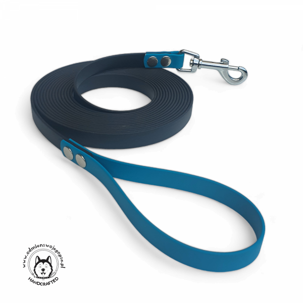 Linka dla psa CZARNO - KOLOROWA oryginalny BIOTHANE® 16 mm