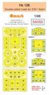 Omask 54050 Hs 126 double-sided mask (for ICM / Italeri) 1/48