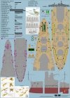 Pontos 35023FB USS BB-34 New York 1944 Detail-up set (w/Teak Blue Deck, Barrels, Resin,PE)