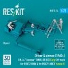 RESKIT RSF72-0074 Driver & airmen (1960+) (3 pcs) (MJ-4 Jammer (MHU-83 B/E) Early lift truck for RSK72-0006 & for RSK72-0007) (scene 1) (3D Printed) 1/72