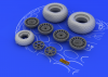 Eduard 648057 P-61 wheels 1/48 (GREAT WALL HOBBY)