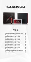 DSPIAE AT-SHD Precision Aluminum Alloy Hand Drill Set / Zestaw wiertarki ręcznej i precyzyjnych wierteł ze stopu aluminium