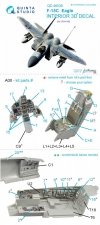 Quinta Studio QD48039 F-15C 3D-Printed & coloured Interior on decal paper (for GWH kit) 1/48