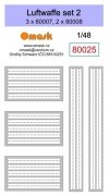 Omask 80025 Luftwaffe Set 2 (3 x 80007, 2 x 80008) 1/48