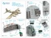 Quinta Studio QDS-48542 Boeing B-17F 3D-Printed & coloured Interior on decal paper (HK models, Eduard) (small version) 1/48