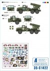 Star Decals 35-C1422 War in Ukraine 23 Ukrainian Big Guns and Rocket Artillery. 2S1 Gvostika, 2S9 Nona, 2S19 Msta-s, TOS-1 and BM-21 Grad 1/35