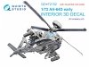 Quinta Studio QD+72152 AH-64D early 3D-Printed coloured Interior on decal paper (Academy)(with 3D-printed resin part) 1/72