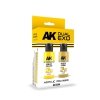 AK Interactive AK1544 DUAL EXO SET 2 – 2A SOLAR YELLOW & 2B PLUTO STONE