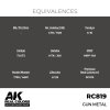 AK Interactive RC819 Gun Metal 17 ml