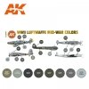 AK Interactive AK11717 WWII LUFTWAFFE MID-WAR COLORS 8x17 ml