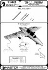 Master AM-48-117 TS-11 Iskra - Pilot Tubes and 23mm gun barrel 1:48