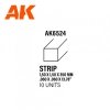 AK Interactive AK6524 STRIPS 1.50 X 1.50 X 350MM – STYRENE STRIP – (10 UNITS)