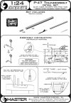 Master AM-24-016 P-47 Thunderbolt - zestaw detali - uzbrojenie, rurka Pitota, celownik 1/24