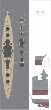 Pontos 35013WD1 DKM Bismarck Wooden Deck set (1:350)