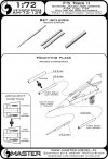 Master AM-72-139 F-5 Tiger II Freedom Fighter (wersja z okrągłym nosem) - F-5A, E, F -zestaw detali- Rurka Pitota i lufy działek 20mm 1/72