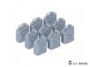 E.T. Model P72-001 WWII German 20L JERRY CANS SET ( 3D Print ) 1/72