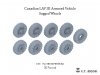 E.T. Model P35-155 U.S.Army Stryker Armored Vehicle Sagged Wheels For TRUMPETER Kit 1/35