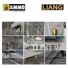 Liang 0010 Tire Tracks Effects Airbrush Stencils A