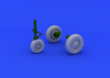 Eduard 648176 F-104 undercarriage wheels early 1/48 (Hasegawa)