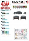 Star Decals 72-A1116 StuG-Abt #1 Generic insignia and unit markings for the Sturmgeschûtz units. StuG-Abt 177. 182, 185, 186, 190, 191, 197 1/72