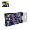 AMMO of Mig Jimenez 7157 PURPLE MECHAS COLOR SET 6x17ml