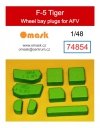 Omask 74854 F-5 Tiger wheel bay plugs (for AFV) 1/48