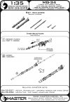 Master GM-35-049 MG-34 (7.92mm) - German machine gun barrels - version with drilled cooling jacket - used by infantry and on early tanks (2pcs) 1/35