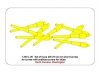 Aber 350L-06 Set of 9pcs 406mm short barrels for US ships for turrets without antiblast covers: North Carolina, Washington (1:350)