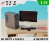 Point of no Return 3524057 PC z monitorem, klawiaturą, myszką i kalkomaniami / PC with monitor, keyboard, mouse and decals 1/35