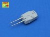 Aber 350L-01 Set of 10 pcs 203 mm barrels for Japan ships (1:350)