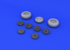 Eduard 648106 Me 262 wheels 1/48 (TAMIYA)