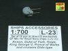 Aber 1:700L-23 Set of 16 pcs 133mm (5,25in) barrels QF Mk.1 for Royal Navy King George V class battleships cruisers Dido type 1/700