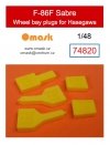 Omask 74820 F-86F Sabre wheel bay plugs (for Hasegawa) 1/48