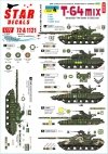 Star Decals 72-A1121 War in Ukraine # 4. Ukrainian T-64 mix in 2022 war 1/72