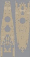 Pontos 35010WD1 USS BB-63 Missouri Wooden Deck set Natural tone (1:350)