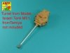 Aber 35L-120 105mm D1504 L/44 barrel with muzzle brake for Israeli Sherman M51 1/35