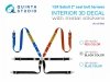 Quinta Studio QR+24003 Sabelt 2inch seat belt harness, black (With metal buckles) (all kits) 1/24