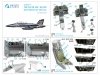 Quinta Studio QD48373 F/A-18F late / EA-18G 3D-Printed & coloured Interior on decal paper (Hobby Boss) 1/48