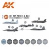 AK Interactive AK11746 US AIR FORCE & ANG MODERN AIRCRAFT COLORS 8x17 ml