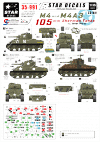 Star Decals 35-991 US M4 and M4A3 105 mm 1/35